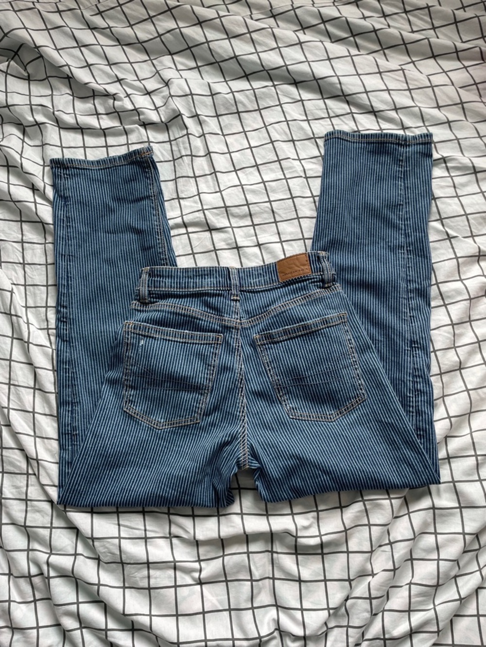 AMERICAN EAGLE Pinstripe Blue Jeans